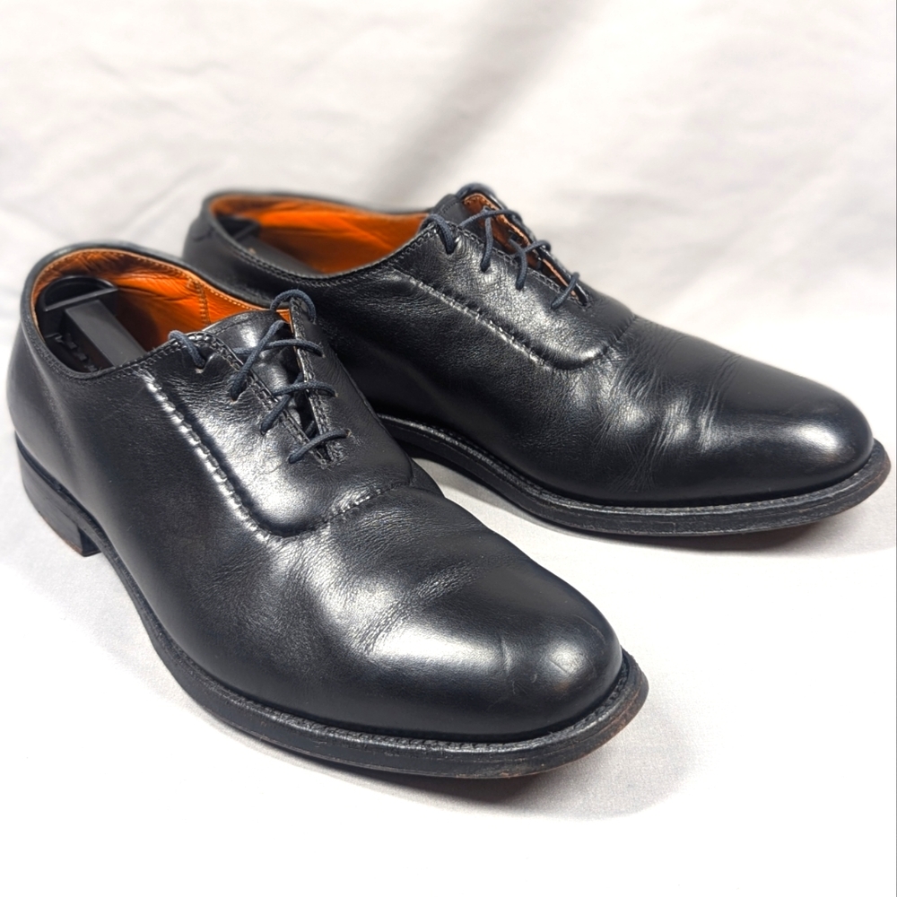 Rare Alden 912 U Throat Balmoral Black Calfskin Dress Shoes Plain Toe USA